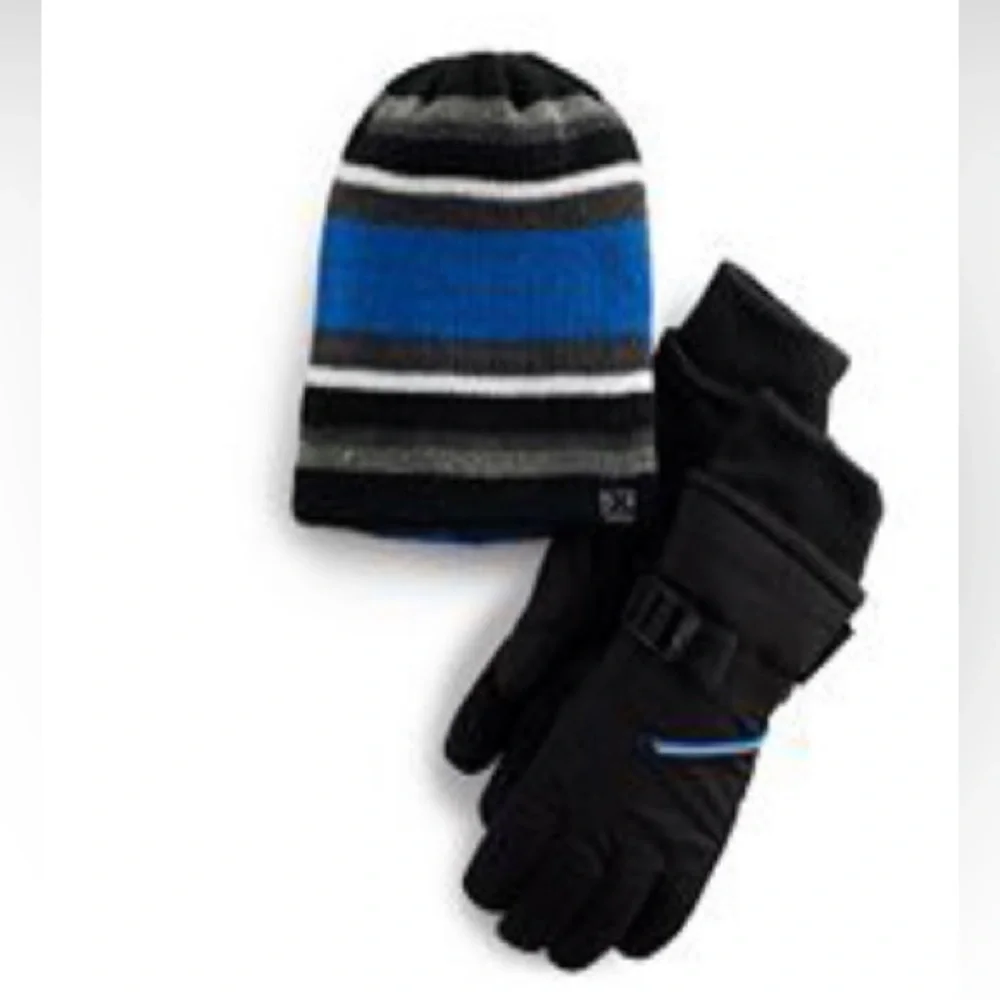 New, shipped fast- ZX Outdoor Beanie & Winter Glove Set K8